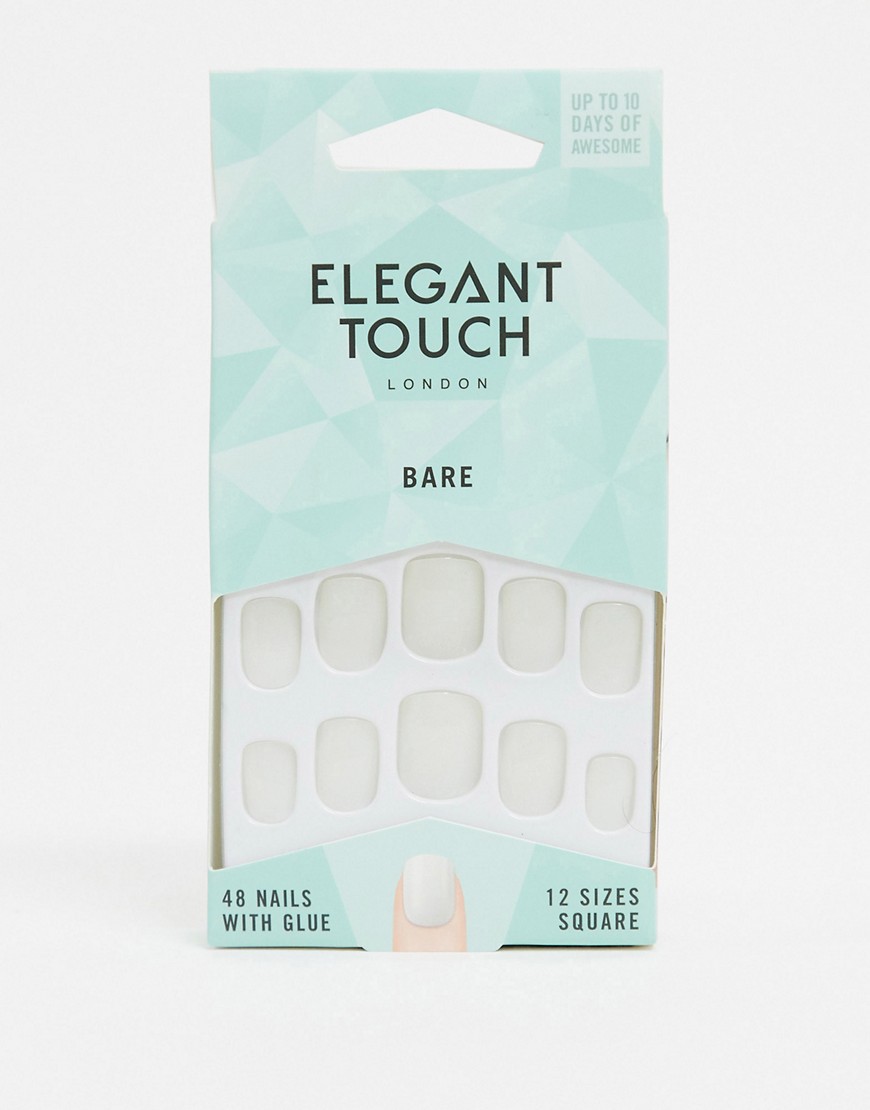 Elegant Touch Square False Nails Bare-No Colour