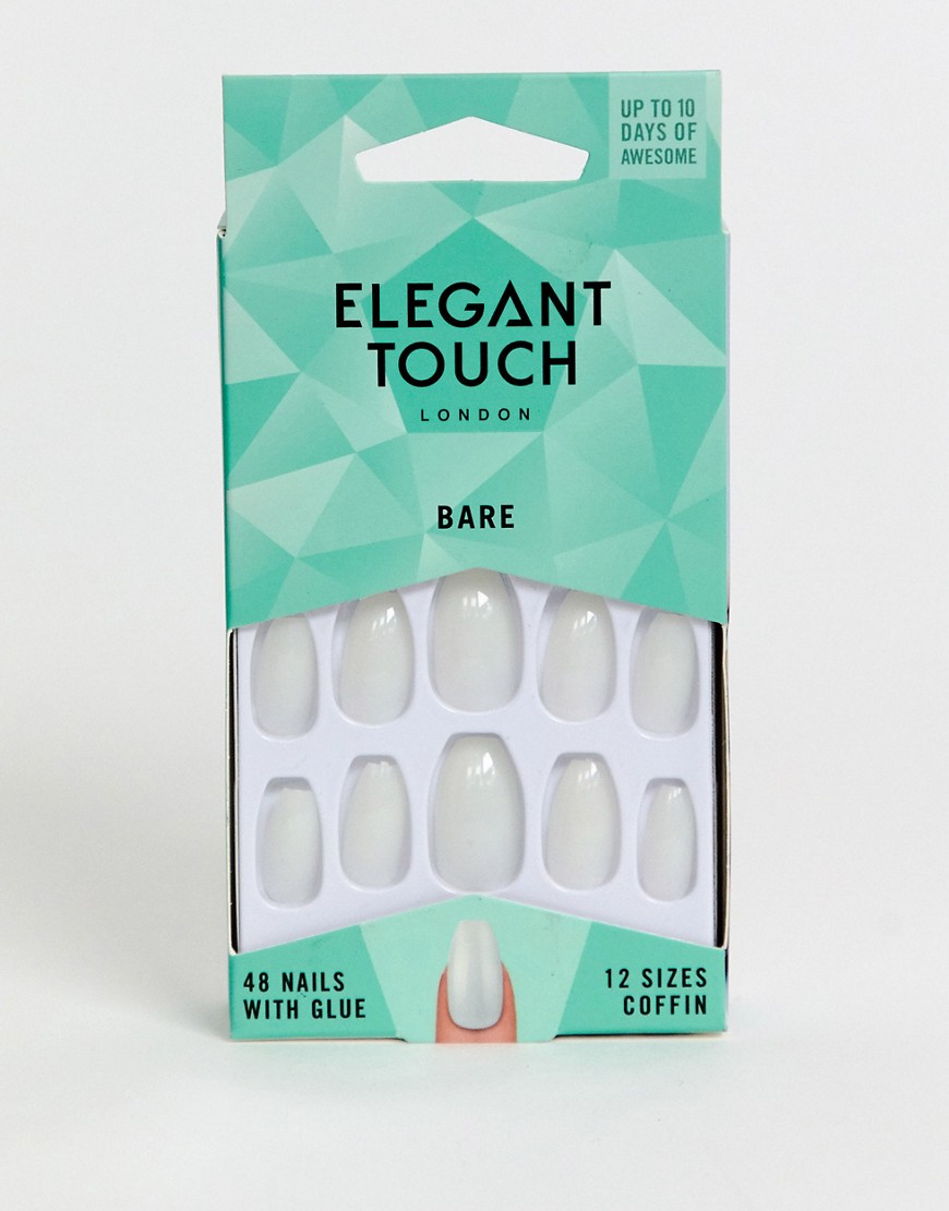 Elegant Touch Totally Bare Coffin Nail-Gennemsigtig