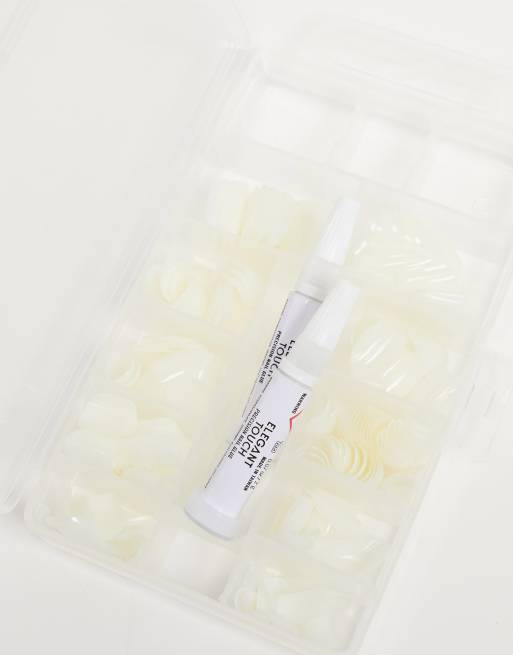 Elegant Touch – Totally Bare – Eckige Kunstnägel-Set ohne Farbe, 2 von 4