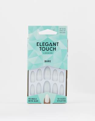 24 Faux Ongles Bare Elegant Touch London - Avec Colle - Neufs Sous Blister
