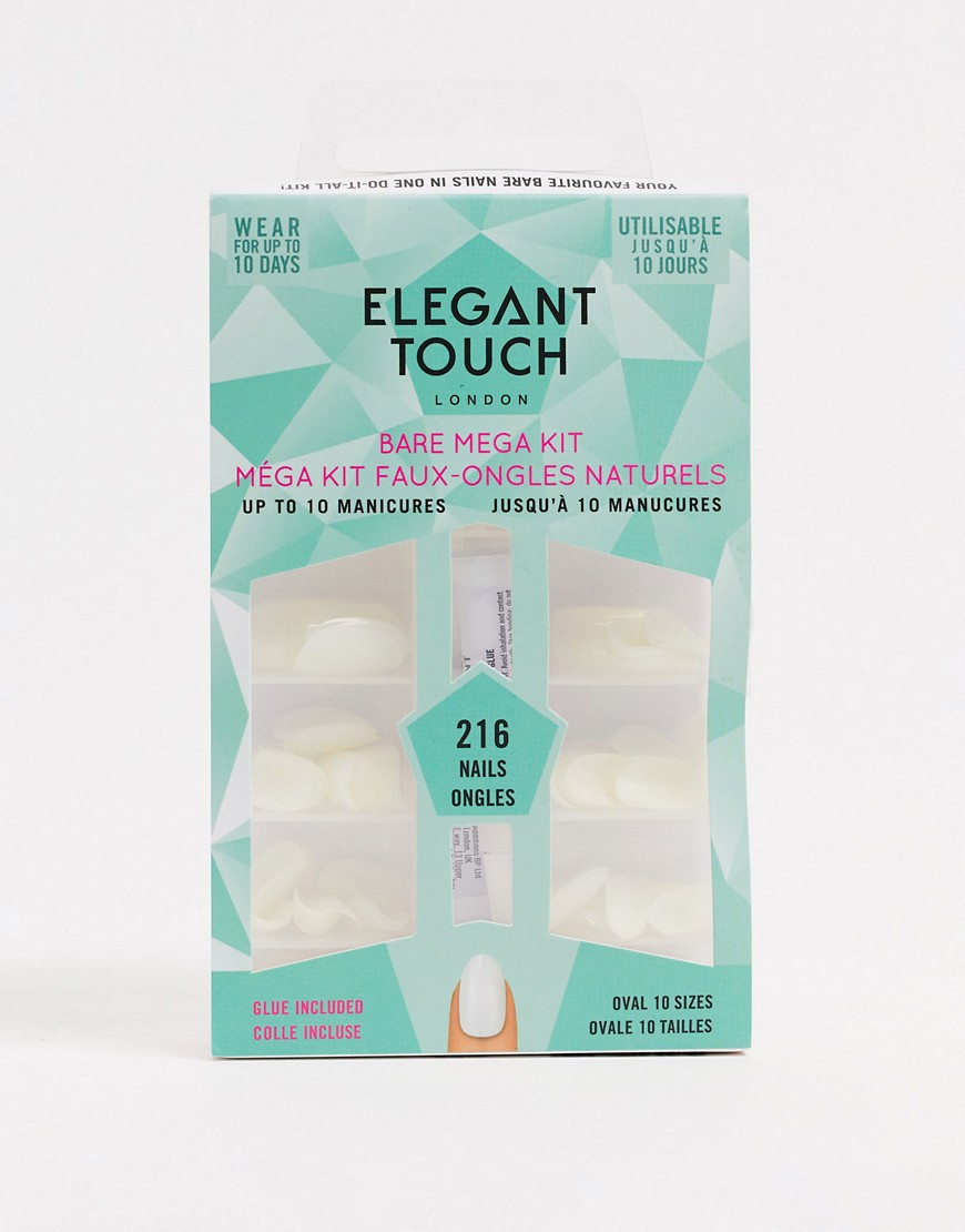 Elegant Touch - Totally Bare - Kit ovale nepnagels-Geen kleur