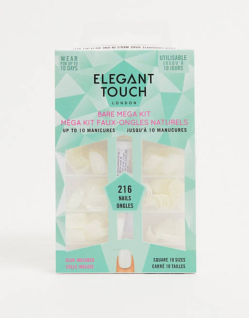 Elegant Touch Totally Bare Square False Nails Kit