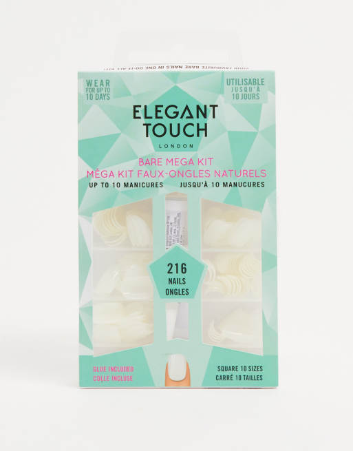 Elegant Touch Totally Bare Square False Nails Kit