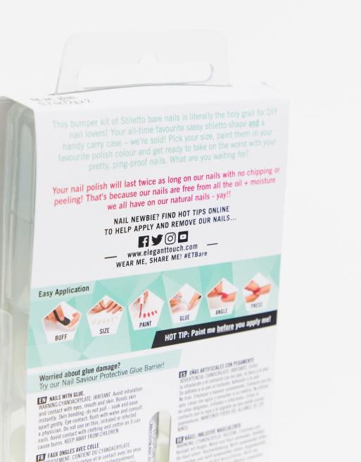 Elegant Touch Totally Bare Stiletto False Nails Kit, 3 of 4