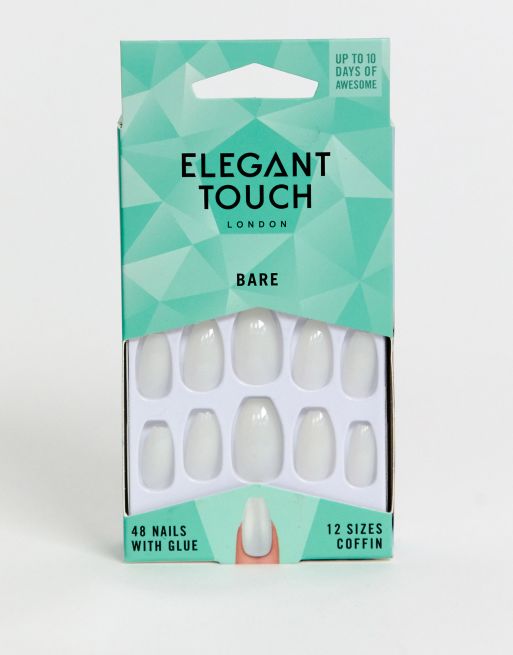 Elegant Touch – Totally Bare – Sztuczne paznokcie w kształcie ściętego migdała