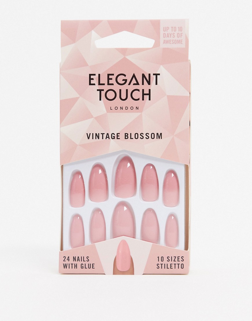 Elegant Touch Vintage Blossom False Nails-No Colour