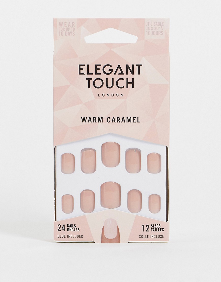 Elegant Touch Warm Caramel False Nails-Neutral