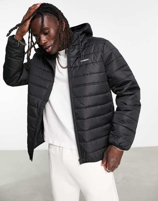 Element - Alder - Gewatteerd puffer jack in zwart 