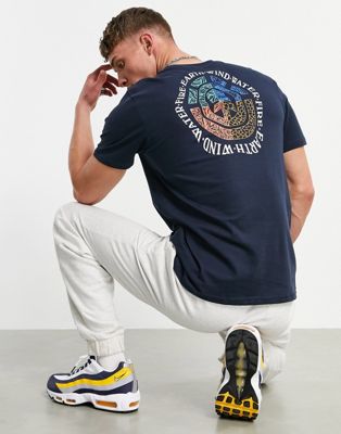 Element - Audobon - T-shirt imprimé au dos - Bleu marine