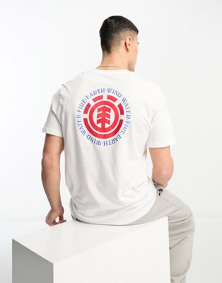 back print logo t-shirt in white