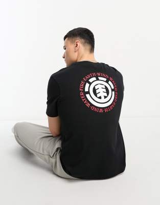 Element back print t-shirt in black - ASOS Price Checker