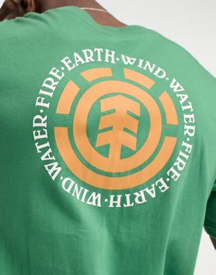 Element back print t-shirt in green - ASOS Price Checker