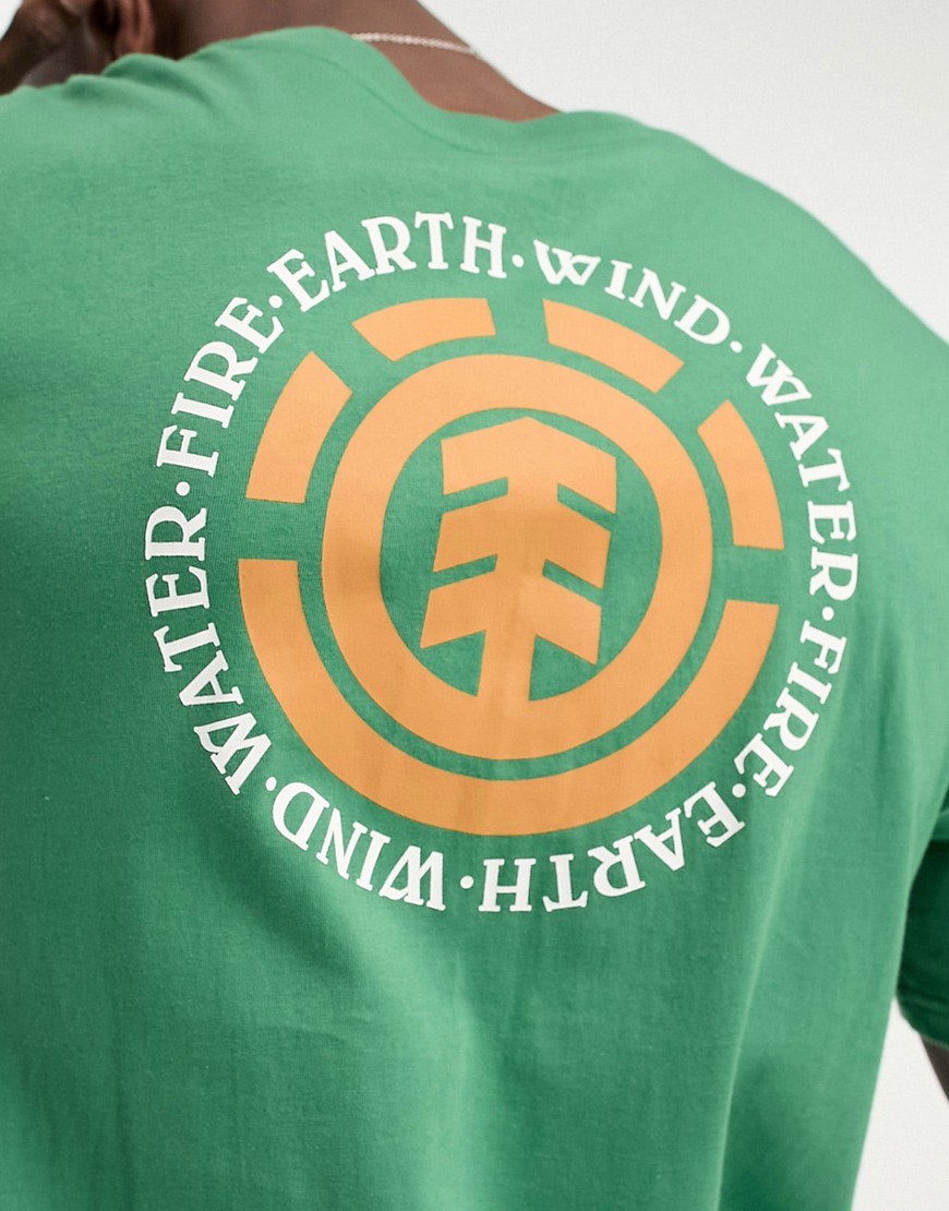 Element back print t-shirt in green