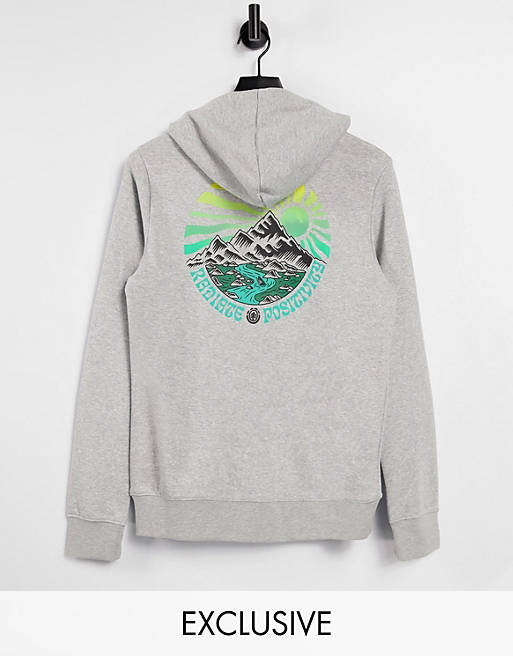Element Balmore hoodie in grey Exclusive at ASOS