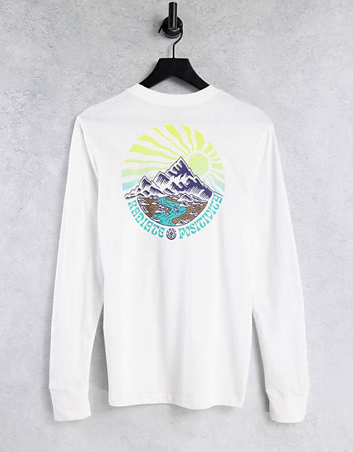 Element Balmore long sleeve t-shirt in white Exclusive at ASOS