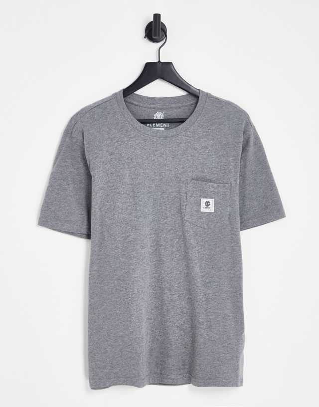 Element - basic pocket t-shirt in grey