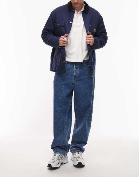 Element - Big - Mellemblå og forvaskede jeans i denim med 5 lommer - view 1