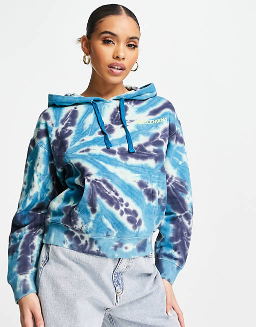 Hoodies & Sweatshirts Element Blazin chest tie dye hoodie in blue 