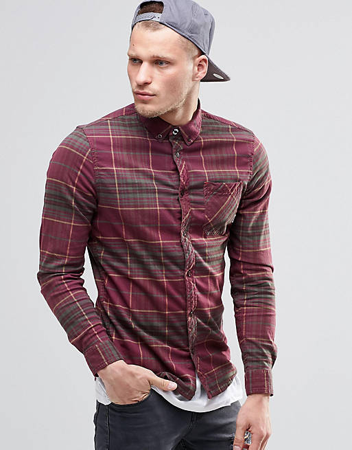 Element Buffalo Check Flannel Shirt In Regular Fit In Napa Red ...