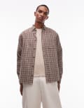 [Element] Element button-down regular fit flannel check shirt in light brown M TARTAN ALUMINIUM