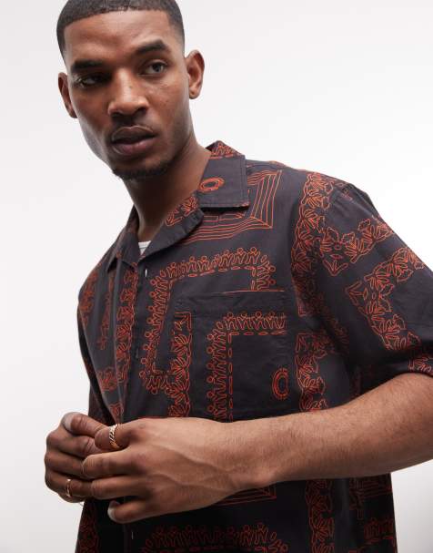 Element - Camicia nera con stampa - view 1