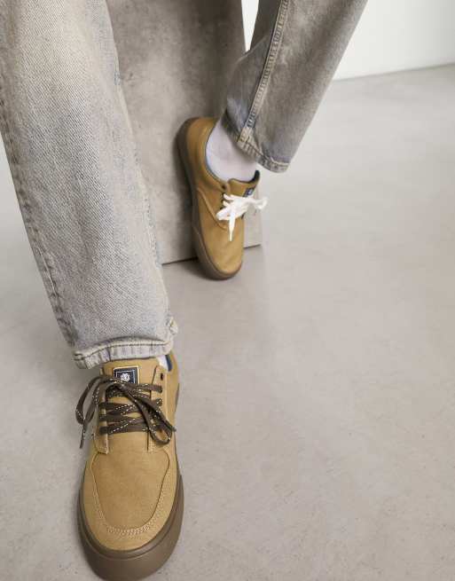 Element - Canvas sneakers met rubberen zool in kaki beige