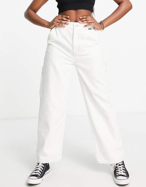 Element - Canvas utility-broek in gebroken wit 