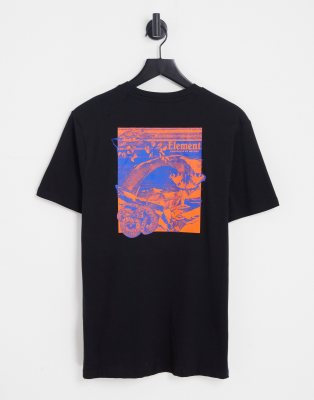 Element Catron print t-shirt in black