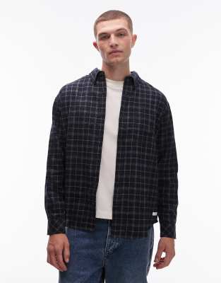 Element - Chemise boutonnée classique en flanelle - Marine-Bleu marine