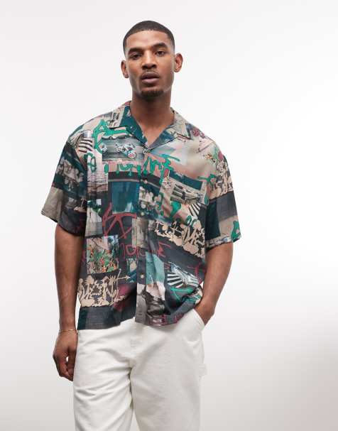 Element - Chemise décontractée à imprimé graphique - Multicolore - view 1