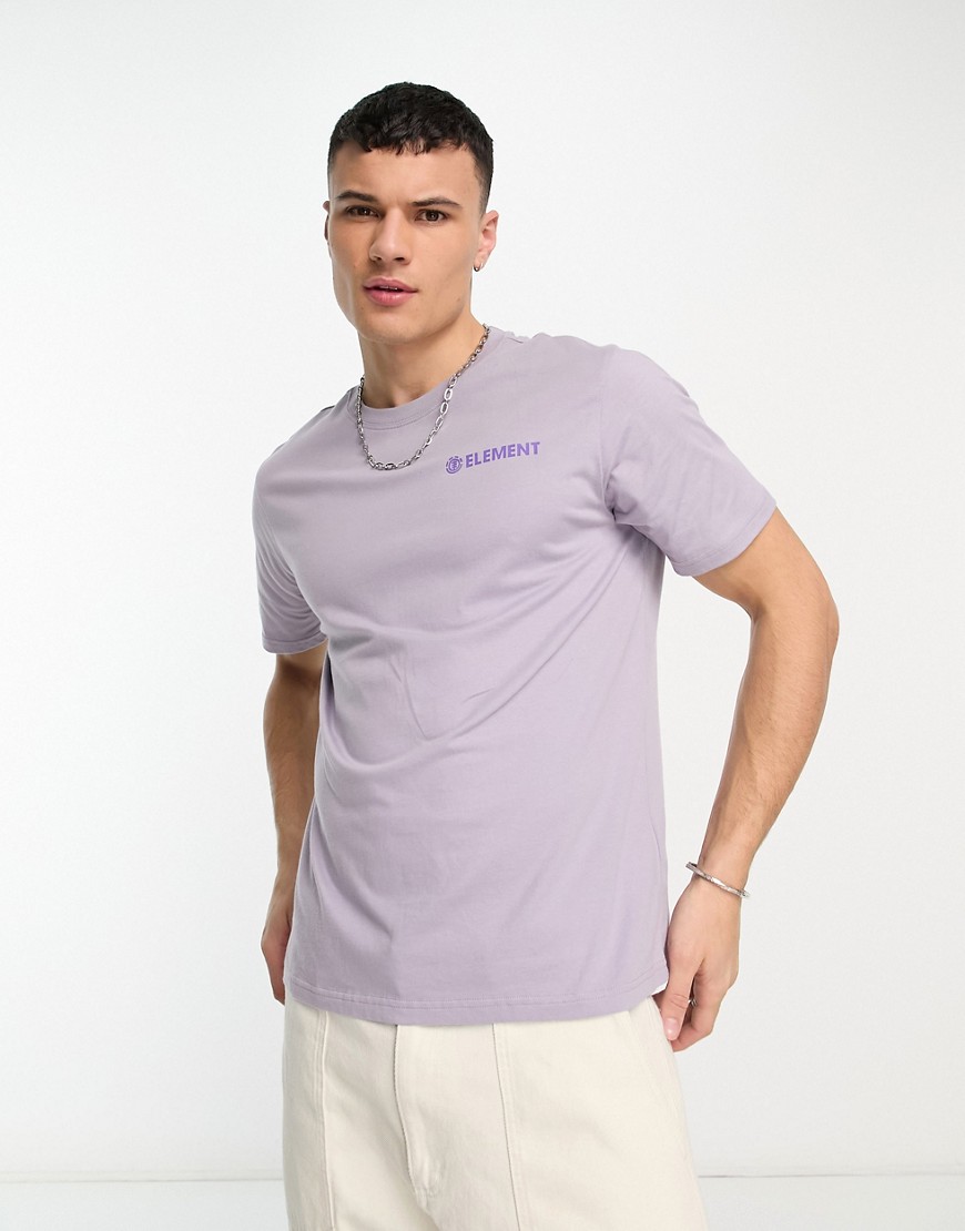 Element chest logo T-shirt in lavender-Purple