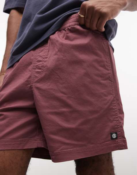 Element – Chino-Shorts in Beerenrot mit Kordelzug - view 1