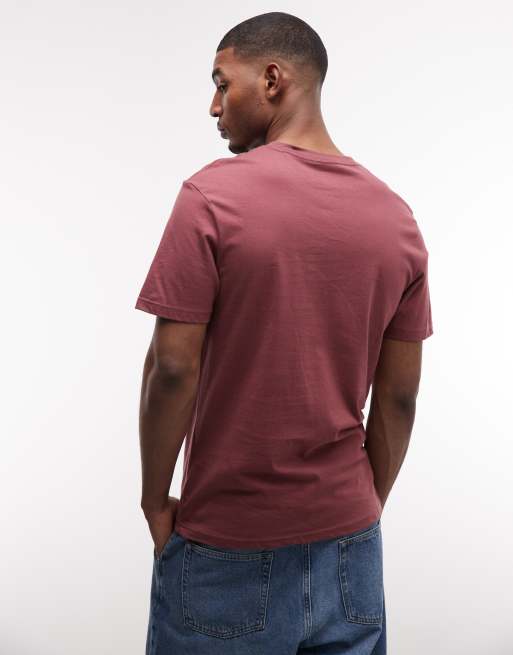 Element – Ciemnoczerwony T-shirt z kieszenią, 5 z 5