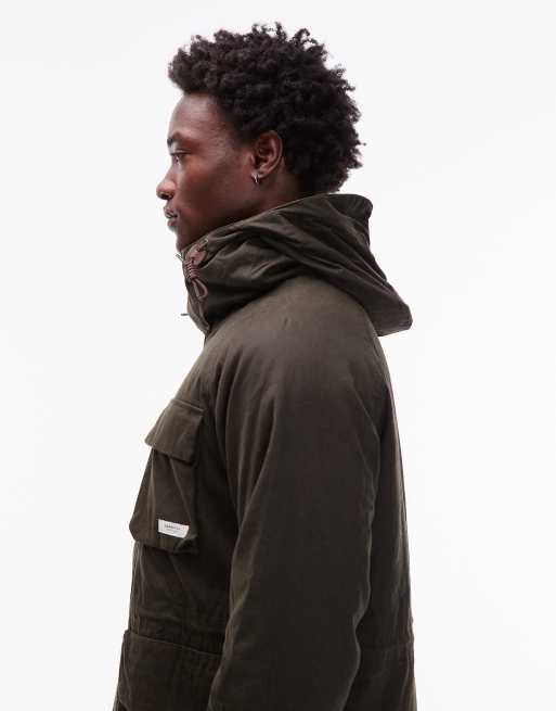 Element – Ciemnozielona woskowana parka, 4 z 5