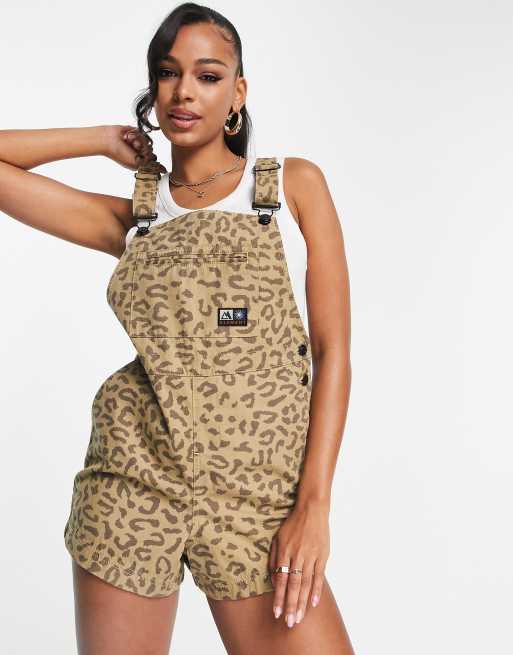 Element Comet dungarees in leopard print 