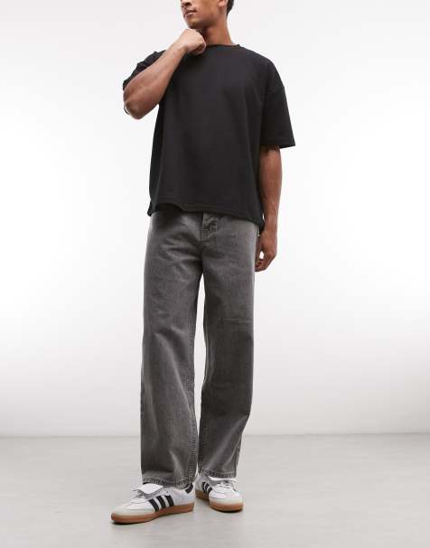 Element denim baggy jeans in mid grey - view 1