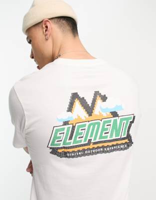 Element digital outdoor logo t-shirt in white