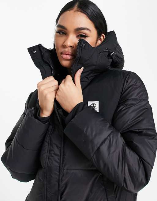 Element Doudoune longue Noir ASOS