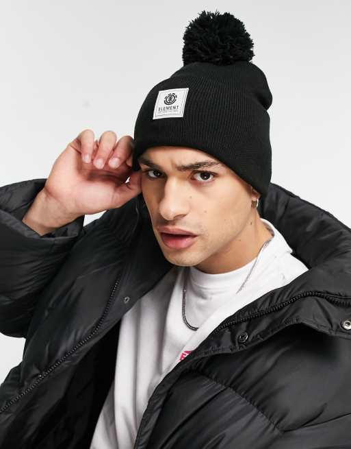 Element Dusk Pom Beanie in Black