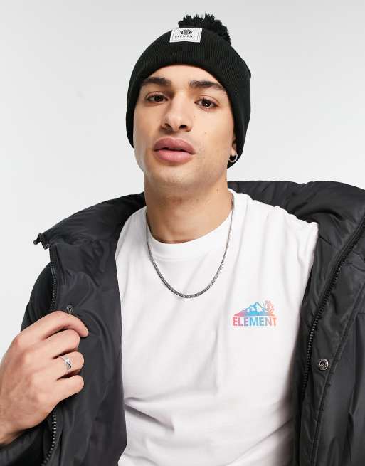Element Dusk pom beanie in black, 4 of 4