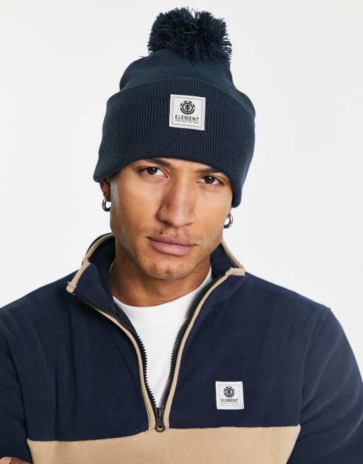 Element - Dusk Pom beanie in marineblauw