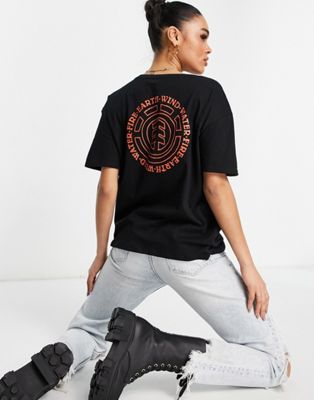 Femme Element - Exley - T-shirt imprimé au dos - Noir