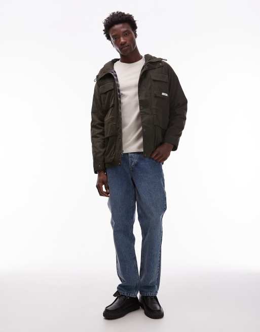 Element field waxed parka in dark green, 2 of 5