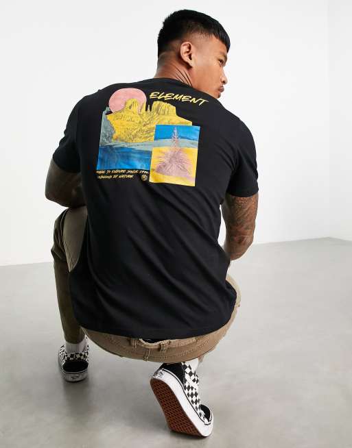 Element Fiero back print t-shirt in black