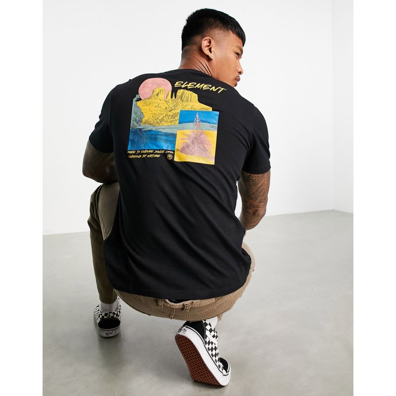 Uomo T-shirt stampate Element - Fiero - T-shirt con stampa sul retro, colore nero