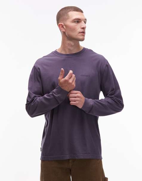 Element – Fioletowy T-shirt z długimi rękawami i logo - view 1