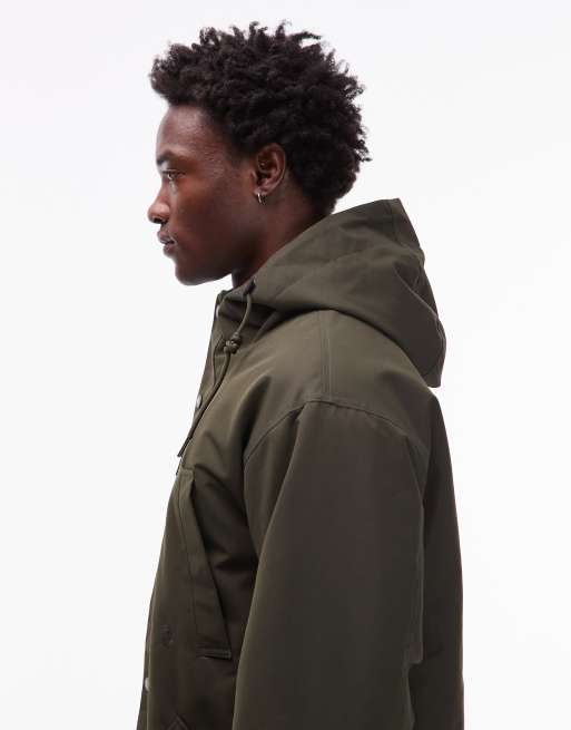 Element fishtail parka in dark green | ASOS