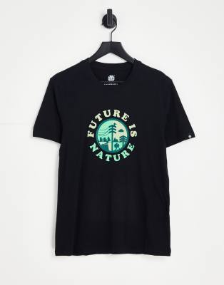 Element Future Land graphic t-shirt in black  - ASOS Price Checker