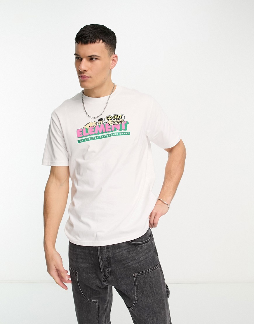 Element go outdoors graphic t-shirt in white