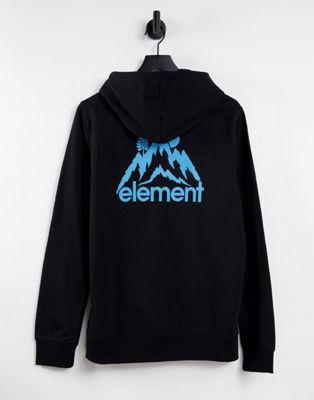 Element Goletta back print zip hoodie in black